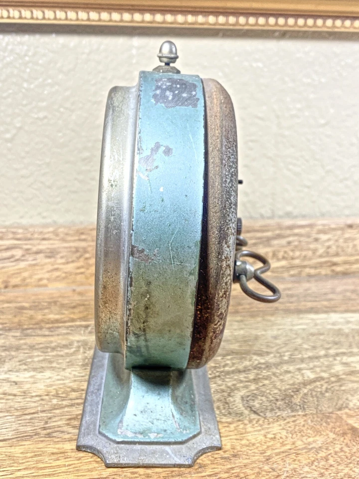 Running Art Deco 8 Day Alarm Clock "The National Call" Vintage US Made  (K9921) - Image 3 of 4