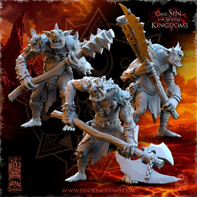 3x Realms of Mayhem Trolle Beholder für AOS Sigmar Chaos Trolls Steintroll