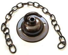 Ceiling Rose Hook in Antique brass with chain in various lengths for lighting