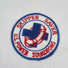 US Power Squadron 4" SKIPPER SAVER Patch Iron-on -  10 Available - Vintage 