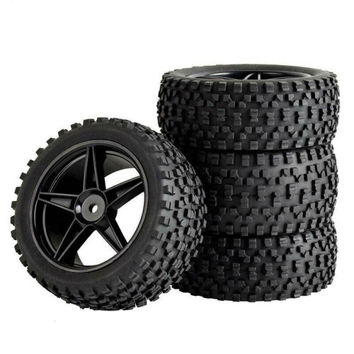 4x RC-Reifen Felgenset mit 12mm-Sechskantnabe für 1/10 Off-Road-Car-Buggy-Truck - Bild 2 von 4