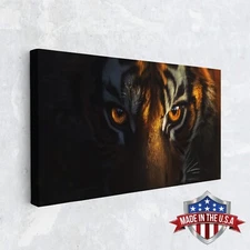 Emberheart Tiger Eyes Canvas Print for Home Decor, Wall Decor Art Print Poster