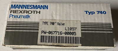 Mannesmann Rexroth Pneumatik PW-067716-00005 Valve Type 740 L1097 New In Box