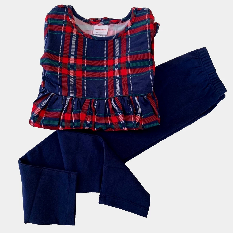 Hanna Andersson Sweet Plaid “SKATER DRESS + LEGGINGS” Set. 12-18 M. Perfect Gift - Image 3 of 4