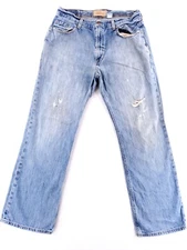 Old Navy 33x32 Boot-Cut Mid Rise Light Wash Denim Blue Jeans Classic Work Casual