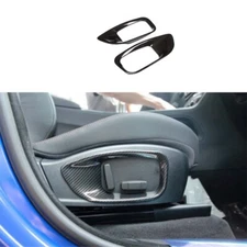Power Seat Frame Trim 2X For Jaguar E-PACE 18-2020 Control Button Carbon Fiber