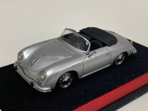 1/43 Minichamps Porsche 356 Spider from 1954 in Silver on Leather base     A1032 - Afbeelding 1 van 10