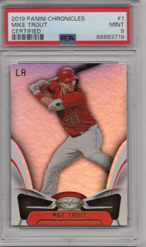 Mike Trout 2019 Panini Chronicles Certified # 1 PSA 9 Los Angeles Angels MINT