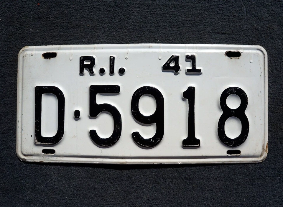 Placa de licença 1941 RHODE ISLAND - Boa qualidade - Imagem 2 de 3