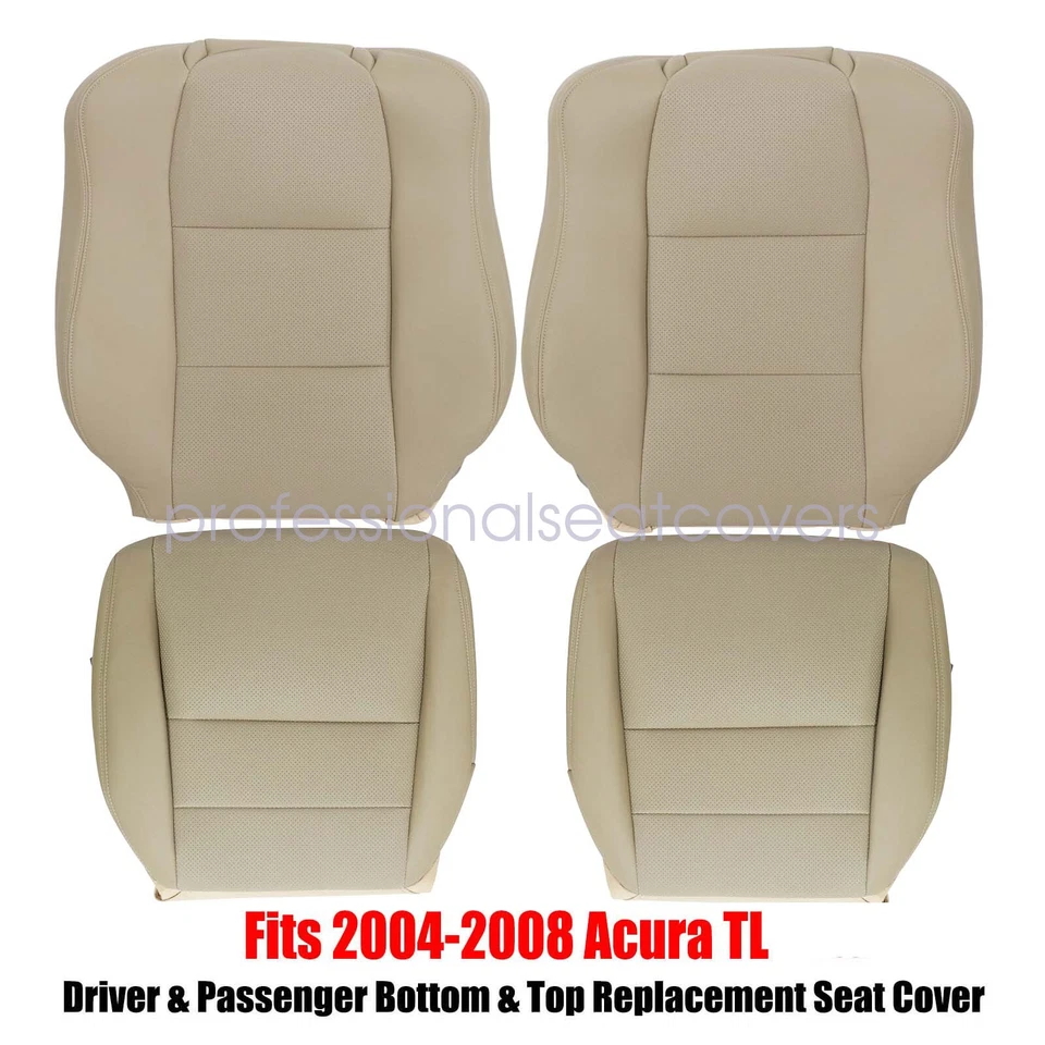 Cubierta de asiento de cuero de repuesto delantera tostada para 2004 2005 2006 2007 2008 Acura TL Foto 3 de 4