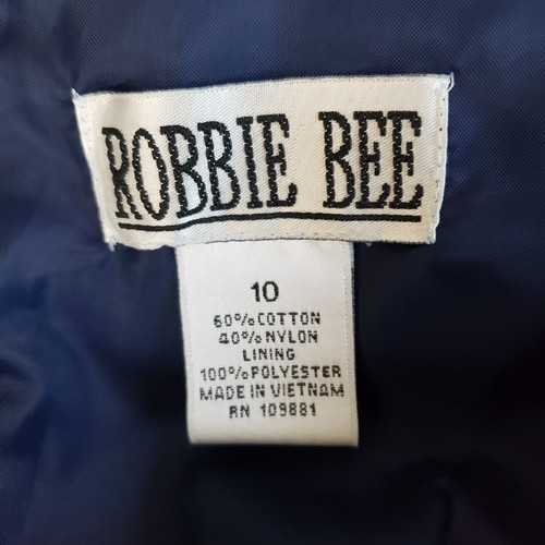 Signature Robbie Bee Sz 10 Womans Royall Blue Lacy Knit Career Dress - Picture 4 of 5