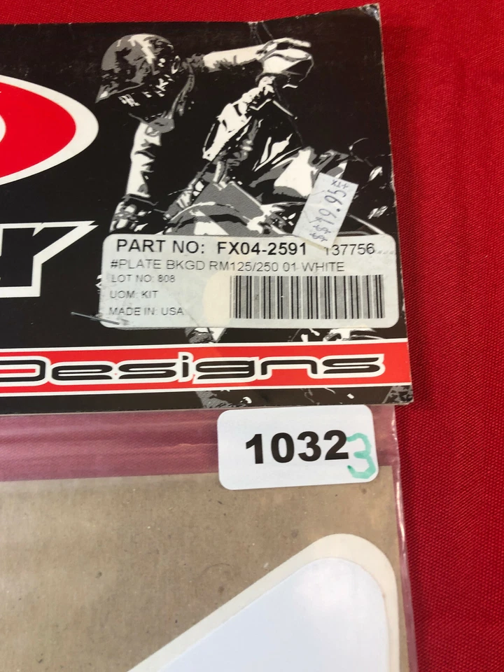 Nuevo de Lote Antiguo Fábrica Effex FX04-2591 Suzuki RM125/250 01 Blanco Foto 3 de 3