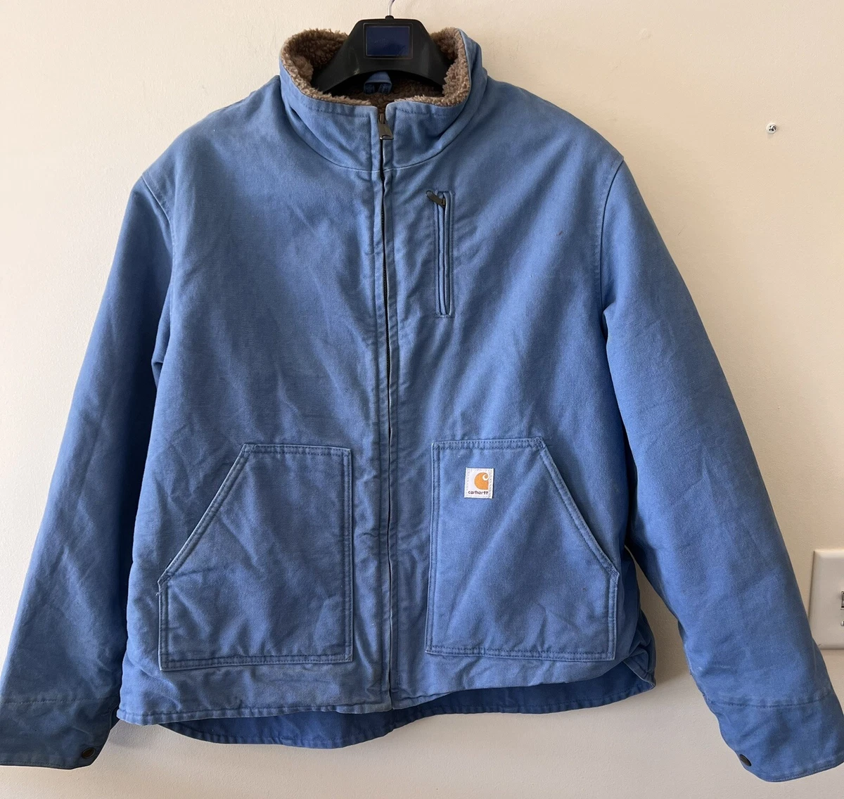 Carhartt WJ022 FHB Women s Blue Sandstone Sherpa Lined Coat
