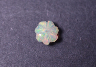 Natural Opal Flower Pumpkin Hand Carved Bead, Wire Wrapping Stone Supply Gift