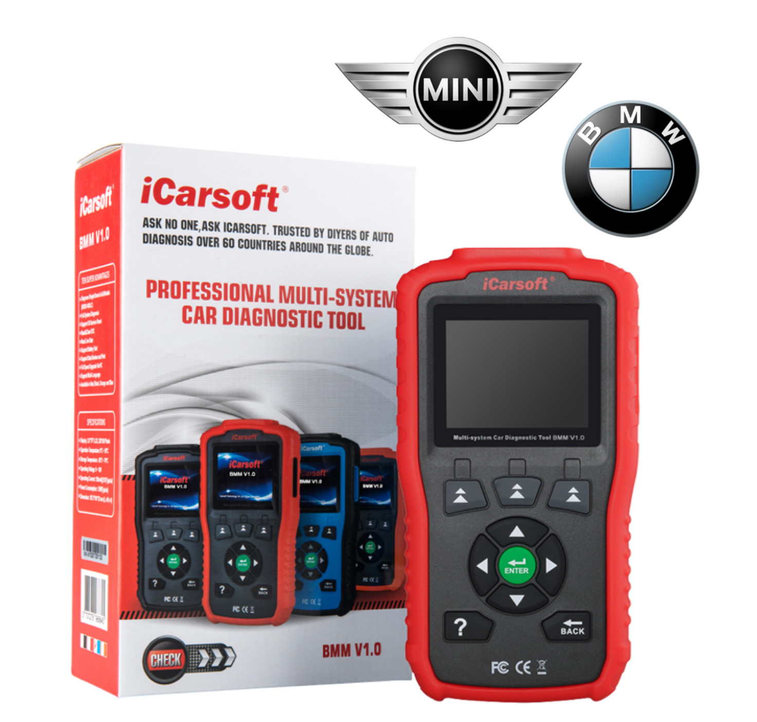 iCarsoft BMMV1.0 Scanner de Diagnostic Auto Anglais pour Véhicules BMW et Mini