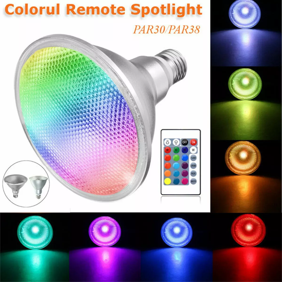 Par38 rgb led bulb deals