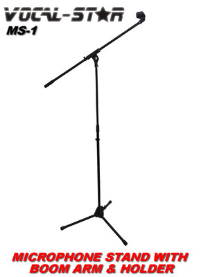 Vocal Star MS-1 Mikrofonständer mit Auslegerarm & Mikrofonhalter 