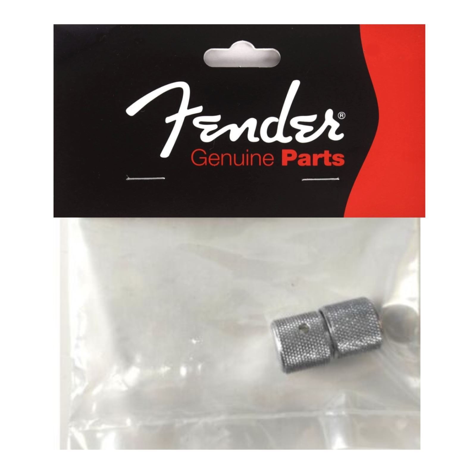 Fender Telecaster/Precision Bass Knurled Control Knobs, Set of 2, Chrome