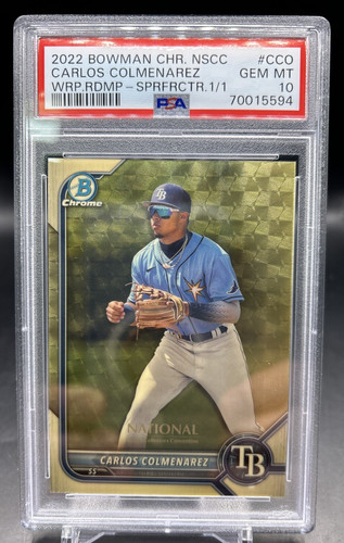 2022 Bowman Chrome NSCC Carlos Colmenarez Superfractor Card #'d 1/1 - PSA 10