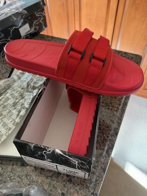 Retrovert strap slides triple red, Size US 12. Brand new. Super comfortable