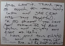 ORIGINAL HAND WRITTEN POSTCARD VALERIE SINGLETON Blue Peter