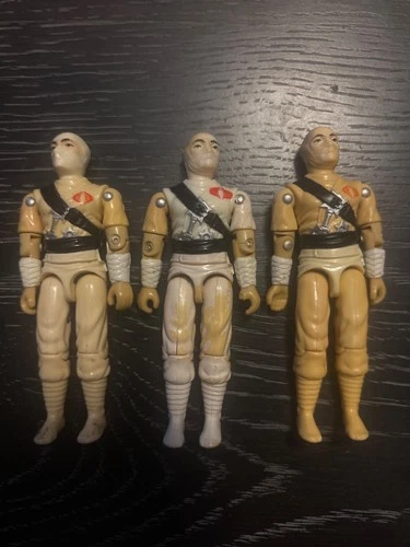 1984 GI Joe Storm Shadow Action Figure (3) figures no weapons or file cards
