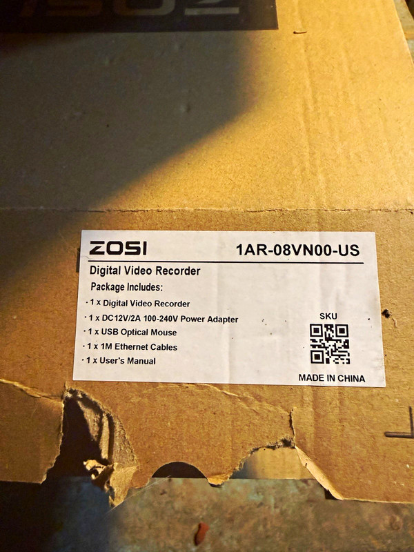 ZOSI 1AR-08VN00-US DVR Complete System w/ 4 Wired BNC HD Cameras