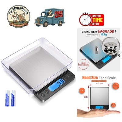 High Precision Digital Food Kitchen Scale 3000g/0.1g - Mini, LCD, with Tare