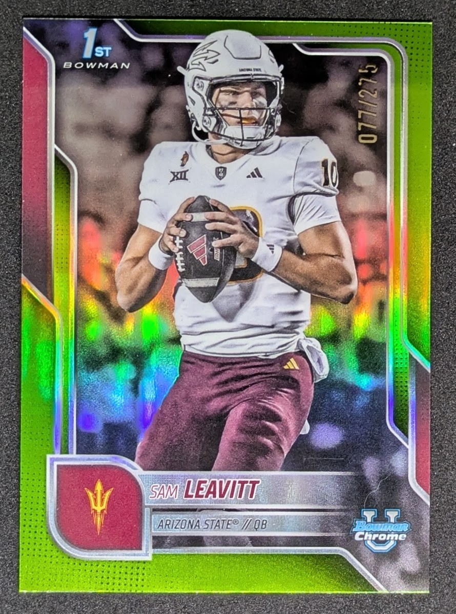 2025 BOWMAN U Sam Leavitt 1st Bowman Chrome LIME GREEN /275