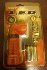 Dorcy L.E.D. 9 LED DEL  Flashlight  Batteries Included with Belt Clip New Sealed