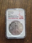 2002 Silver Eagle NGC MS69 Early Production Struck in 2001