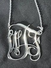 Custom Triple Letters Pendant Necklace | Custom Initials Necklace | One of One 