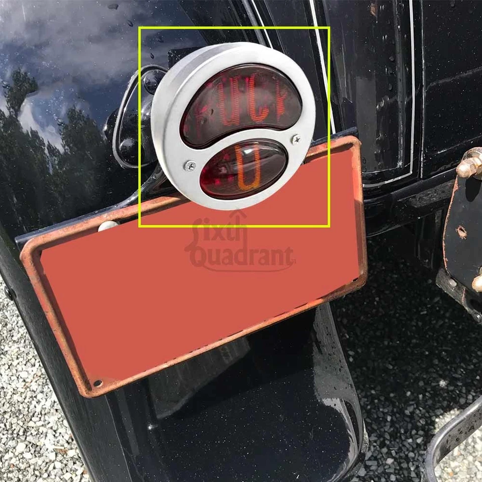 Luz trasera de freno retro cromada apta para Ford modelo A/AA base personalizada 1928-1931 Foto 4 de 4