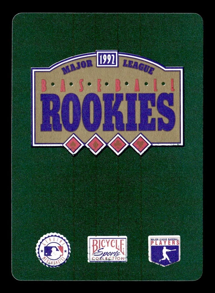 1992 Bicycle Rookies Playing Cards 3 of Clubs Mark Wohlers RC B190 - Image 2 of 2