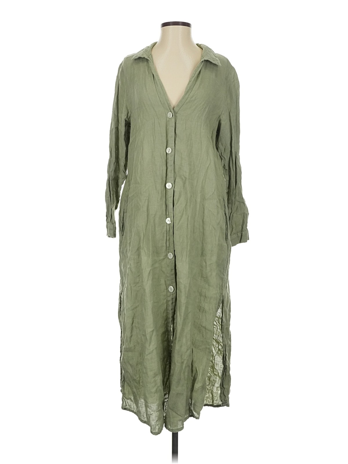Zara Women Green Casual Dress S