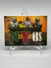 ELI MANNING JOE NAMATH MARK SANCHEZ 2009 TRIPLE THREADS TTRC-43  4/5 NY QBS
