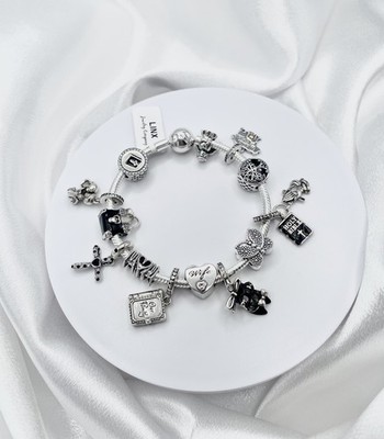 Linx Snake Chain Bracelet with Religious Mom & Wife Themed Charms