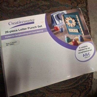 Creativeworks 26 piece Alphabet Letter Punch Set Scrapbooking Euc
