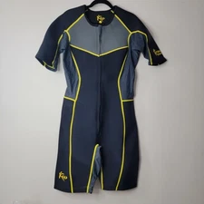 Kutting Weight Unisex Sauna Suit L Black & Yellow Sweat Tech Exercise Workout