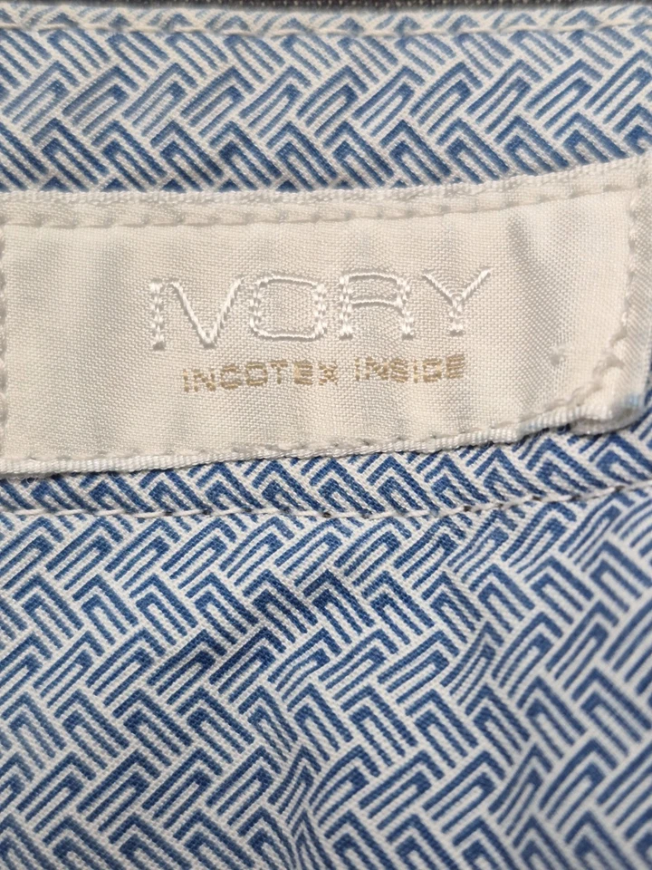 Pantalones interiores marfil Incotex (36) gris bolsillos con cremallera 100 % lana Foto 2 de 4