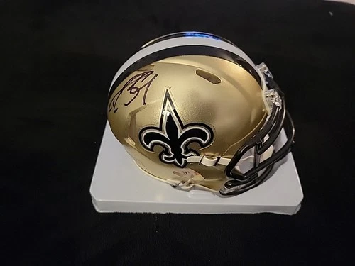 Drew Brees Autographed New Orleans Saints Vintage Riddell Mini Helmet w/ COA