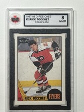 1987-88 O-Pee-Chee NHL Hockey #2 Rick Tocchet Rookie Card Flyers KSA 8. rookie card picture