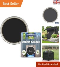 1L Outdoor Black Fence Paint - High Coverage, Weather Resistant Wood Coating