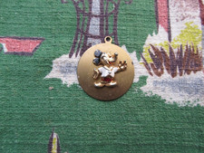 Vintage enamel on brass Mickey Mouse pendent charm
