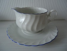 Schirnding Porzellan Sauciere - Pallas blaue Linie - 220 mit blauem Rand