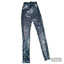 Zara Women's High Waist Silver Pants Size S