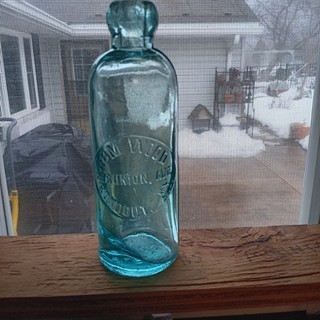 ABM WOOD RONDOUT NY HUTCH/HUTCHINSON BLOB TOP SODA BOTTLE