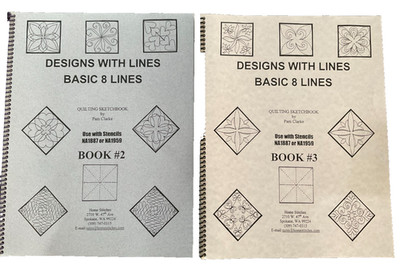 DESIGN WITH LINES Basic 8-Line Sketchbook Book #2 & #3 by Pam Clarke