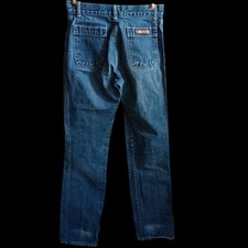 24x29 JEANS 4 Vtg 80's Womens HI WAIST BOHO POCKET Denim HIPPY WIDE LEG Satchel