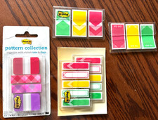 Post-it Flags and tabs, in plastic, different colors, new, 4 sets never used.